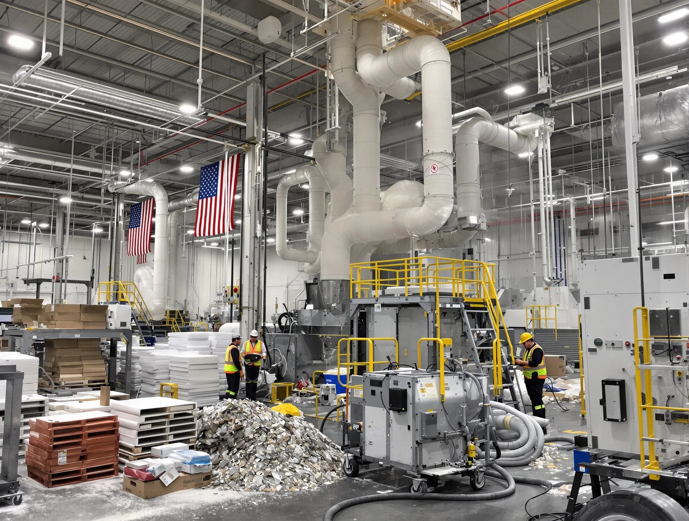 Jurupa Valley Air Duct Cleaning team performing large-scale industrial duct cleaning at a commercial facility in Jurupa Valley